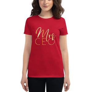 Mrs. CEO-Gold Women's short sleeve t-shirt