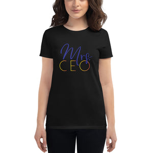 Mrs. CEO-Blue/Orange Women's short sleeve t-shirt