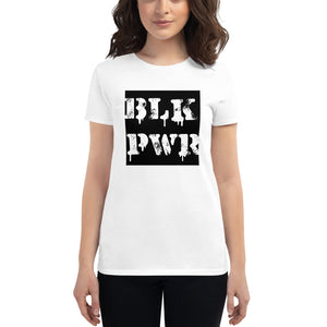 "BLK PWR" Women's short sleeve t-shirt