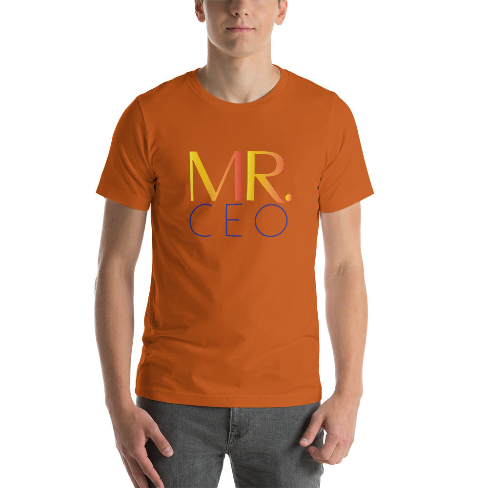 Mr. CEO-Blue/Orange Short-Sleeve Unisex T-Shirt
