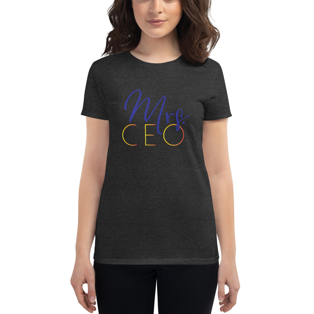 Mrs. CEO-Blue/Orange Women's short sleeve t-shirt