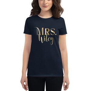 Mrs. Wifey-GoldWomen's short sleeve t-shirt